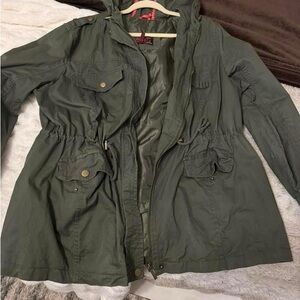 Women's Green Hooded Jacket